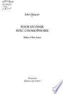 Pour en finir avec l'homophobie