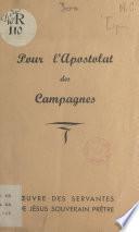 Pour l'apostolat des campagnes