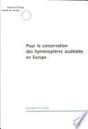 Pour la conservation des hyménoptères aculéates en Europe