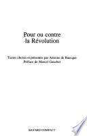Pour ou contre la Révolution