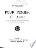 Pour penser et agir