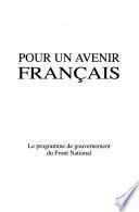 Pour un avenir français