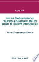 Pour un développement de l'approche psychosociale dans les projets de solidarité internationale