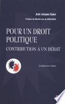 Pour un droit politique