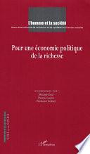 Pour une économie politique de la richesse