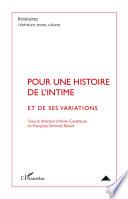 Pour une histoire de l'intime