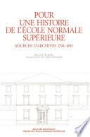 Pour une histoire de l’École normale supérieure