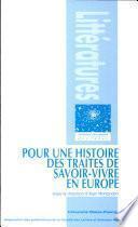 Pour une histoire des traités de savoir-vivre en Europe