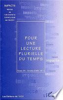 Pour une lecture plurielle du temps