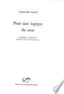 Pour une logique du sens