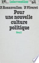 Pour une nouvelle culture politique