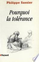 Pourquoi la tolérance
