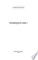 Pourquoi lire?