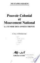 Pouvoir colonial et mouvement national