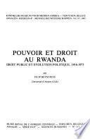 Pouvoir et droit au Rwanda