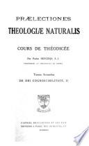 Prælectiones theologiæ naturalis: De dei cognoscibilitate