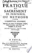 Pratique du Sacrament de pénitence