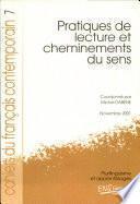 Pratiques de lecture et cheminements du sens