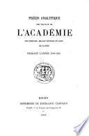 Précis analytique des travaux de l'Académie des sciences, belles-lettres et arts de Rouen