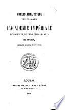 Précis analytique des travaux