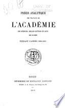 Précis analytique des travaux