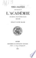 Précis analytique des travaux