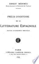 Précis d'histoire de la littérature espagnole