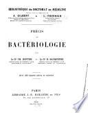 Précis de bactériologie