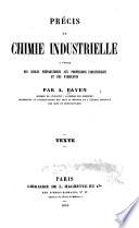 Précis de chimie industrielle