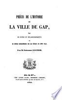 Précis de l'histoire de la ville de Gap