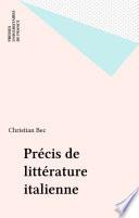 Précis de littérature italienne