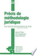 Précis de méthodologie juridique