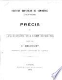 Précis du cours de constructions & d'armements maritimes