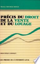 Précis du droit de la vente et du louage