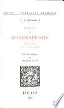 Préface du Shakespeare traduit de l'Anglois
