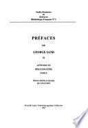 Préfaces de George Sand: without special title