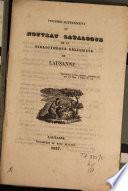 Premier supplément au nouveau catalogue de la bibliothèque religieuse de Lausanne