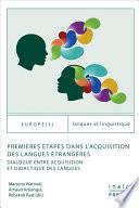 Premières étapes dans l'acquisition des langues étrangères