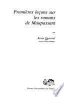 Premières leçons sur les romans de Maupassant