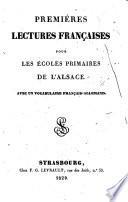 Premières Lectures Françaises pour les écoles primaires de l'Alsace