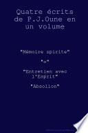 Premiers écrits en un seul Volume