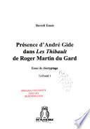 Présence d'André Gide dans Les Thibault de Roger Martin du Gard