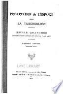 Préservation de l'enfance contre la tuberculose
