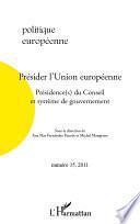Présider l'Union européenne