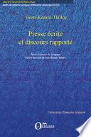 Presse écrite et discours rapporté