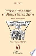 Presse privée écrite en Afrique francophone