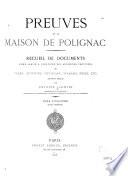 Preuves de la maison de Polignac: Table générale