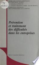 Prévention et traitement des difficultés dans les entreprises