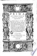 Prima Secundae Operum Sancti Thomae Aquinatis