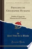 Principes de Géographie Humaine
